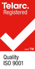 Telarc Registered Quality ISO 9001 tick logo. 